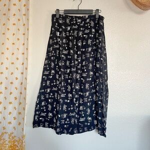 Vintage Talbots Floral Midi Skirt | Size 12 | Made in USA